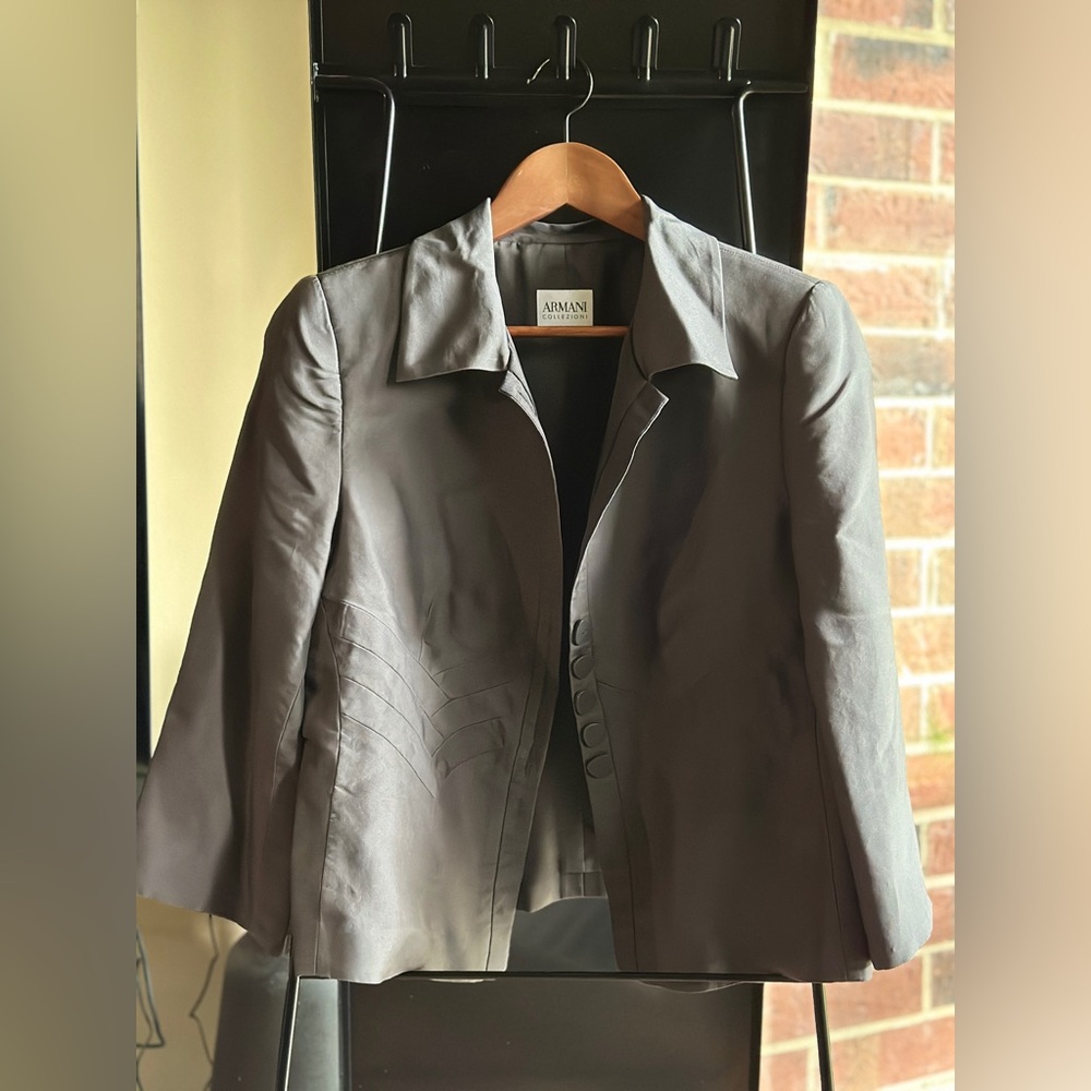 Armani Collezioni Women's Dark Gray Blazer